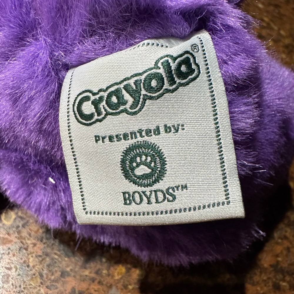 Crayola Vibrant Purple Stuffed Boyds Bear - Picture 3 of 4